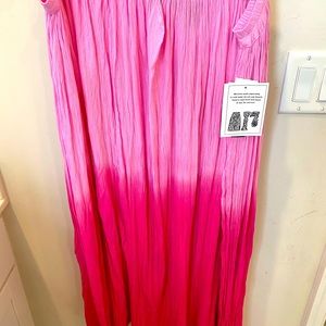 Life & Style pink ombré maxi skirt